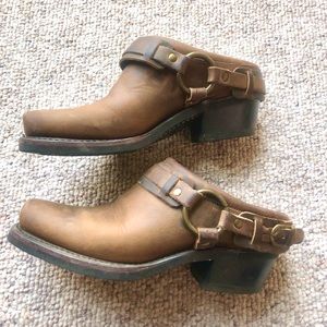 Frye Iconic Belted Harness Mule festival cowgirl country rustic wardrobe staple